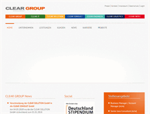 Tablet Screenshot of clear-group.de